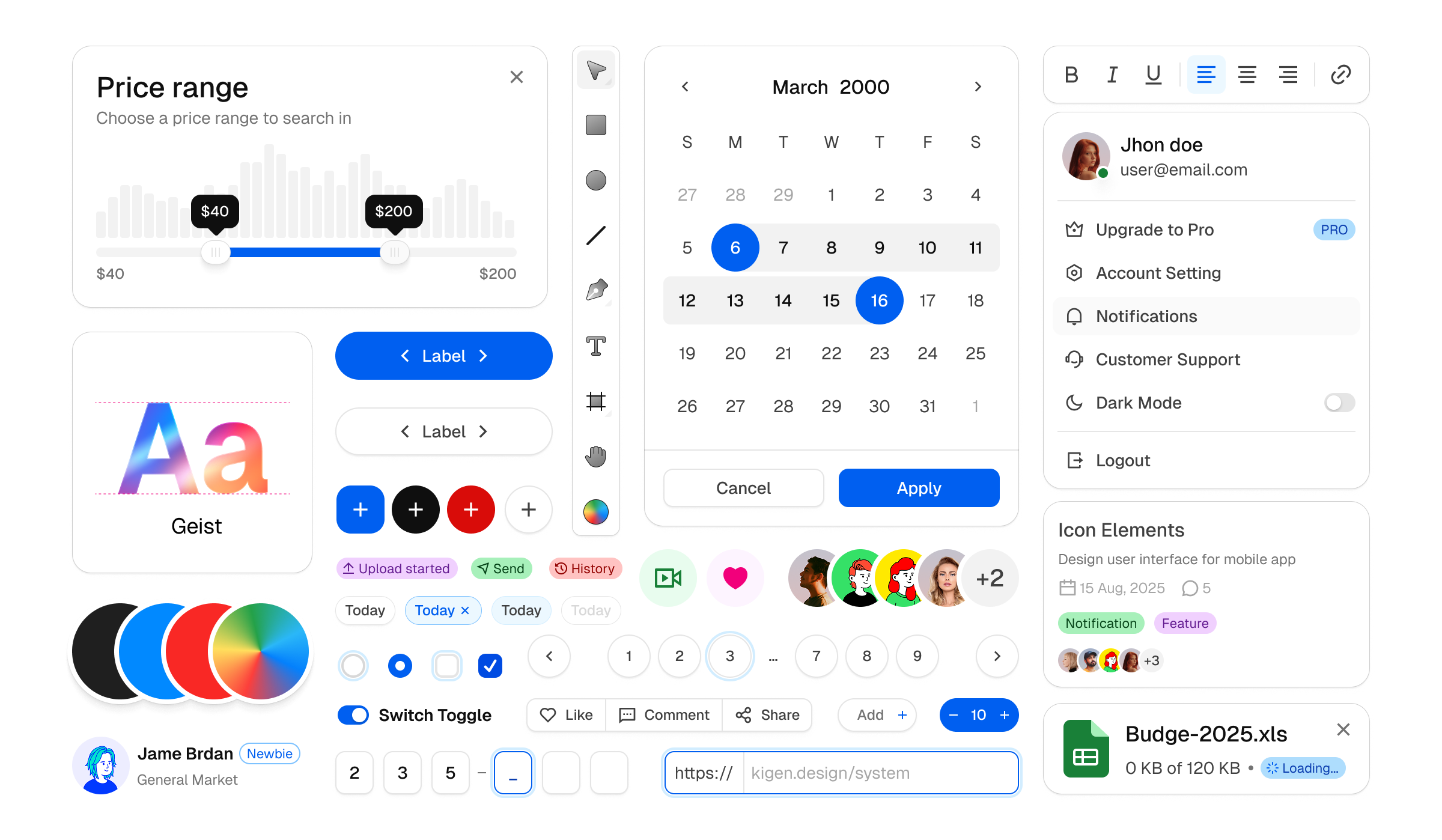 Kigen Design System Preview